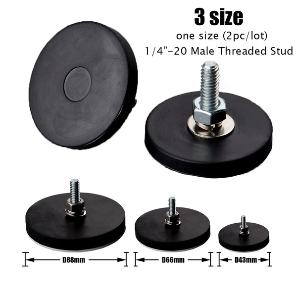 Details about   4pcs Neodymium Magnet Base With Rubber Coating And 1/4&rdquo-20 Male Threaded 