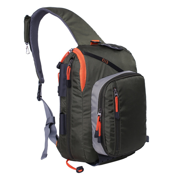 Kylebooker Fly Fishing Sling Pack Fishing Crossbody Sling Tackle Storage Bag  Fishing Gear Shoulder sling backpack