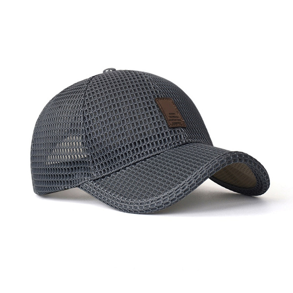 Spring Summer Mesh Baseball Cap For Men Adjustable Breathable Hiphop Hat Sunproof Cap Wish