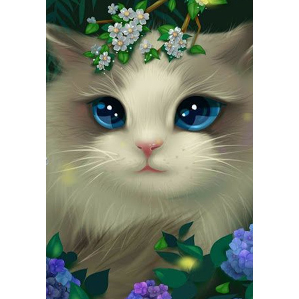 DIY 5D Cute Cat Pattern Diamond Painting Full Drill with Number Kits Home and Kitchen Fashion Crystal Rhinestone Cross Stitch Embroidery Paintings Canvas Pictures Wall Decoration Gifts Arts and Crafts for Adults DIY 5D Cute Cat Pattern Diamond Painting Full Drill with Number Kits Home and Kitchen Fashion Crystal Rhinestone Cross Stitch Embroidery Paintings Canvas Pictures Wall Decoration Gifts Arts and Crafts for Adults