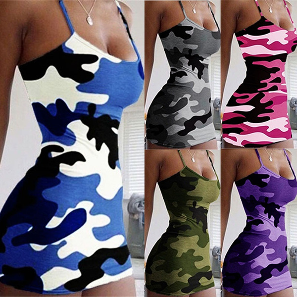 Casual camouflage cheap dresses