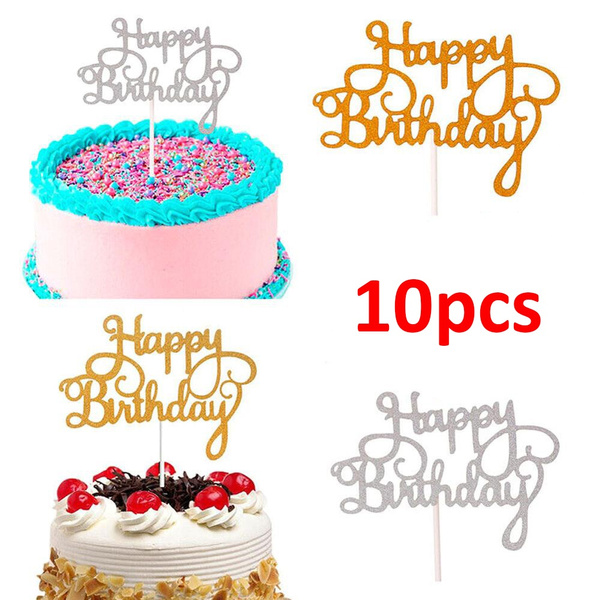 Birthday Cake Topper Happy Birthday Candle Party Supplies Fashion Decorations