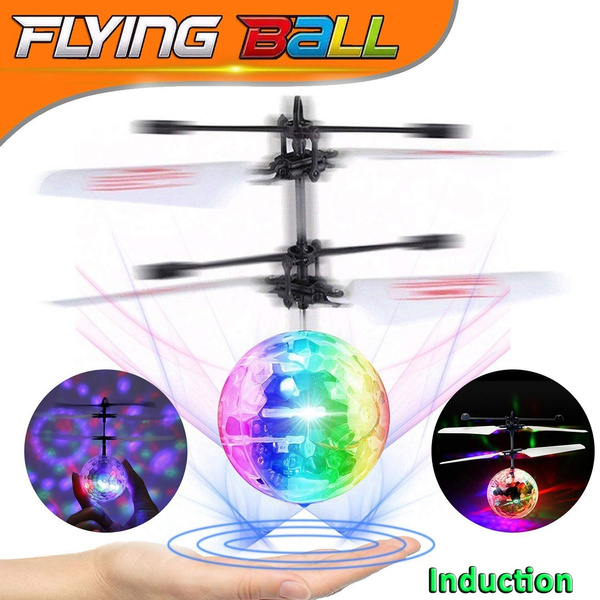 Electric RC Flying Ball Infrared Induction Aircraft LED Flash Light Kids Toy BG