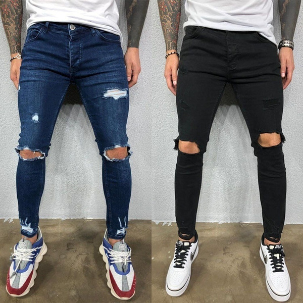 Designer Mens Embroidered Patchwork Ripped Mens Stacked Jeans For Trendy  Motorcycle Brand Skinny T17c# From Rostir01, $17.06 | DHgate.Com