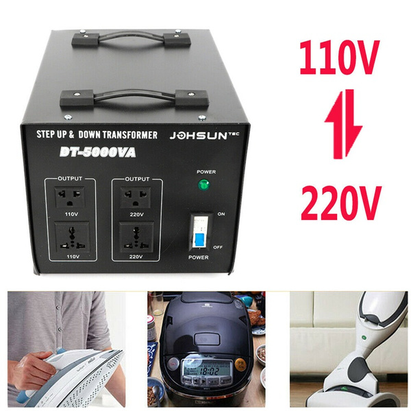 ROCKSTONE POWER RT2000W 2000W Voltage Converter Transformer, Step Up/Down 110V-220V, With USB & Circuit Breaker