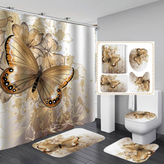 butterfly, golden, Bathroom, Waterproof