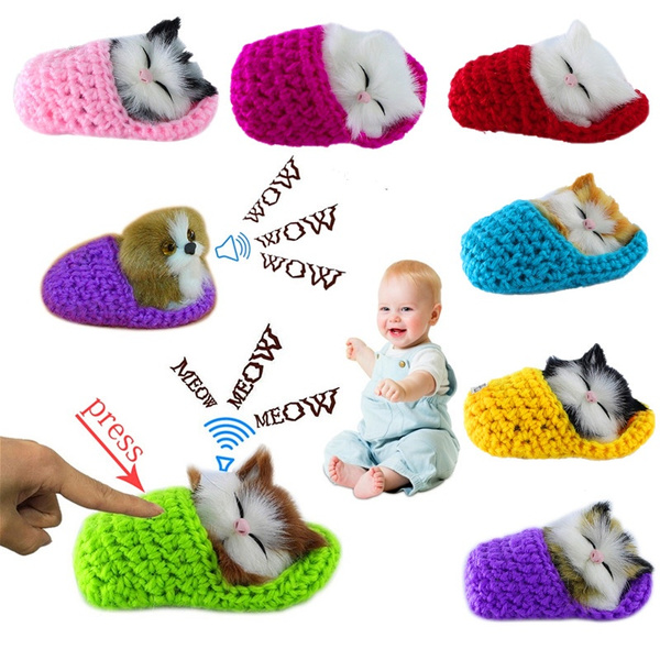 New Cute Kid's Toys Cute Plush Cat/Dog Soft Toys Doll Lifelike ...