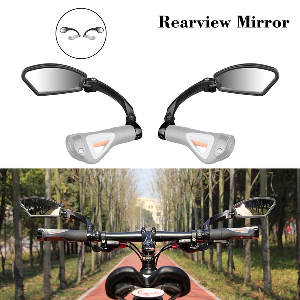 Rotate Bicycle Cycling Bike Back Rear View Handlebar Safety Rearview Mirror New