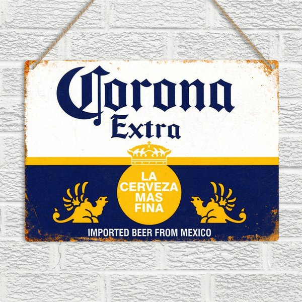 Corona Extra Beer Logo Retro Wall Art Decor Bar Man Cave Large Metal Sign New