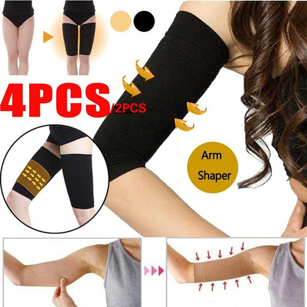 4/2pcs Newest Women Compression Arm Shaper Arm Wraps Weight Loss Arm  Slimming Sleeve Arm Fat Burner Back Shoulder Support Shapewear