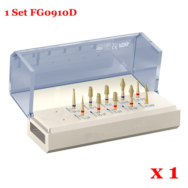 1Set Dental Preparation burs Kit for Porcelain Alloy Inlay and onlay FG