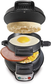 Hamilton Beach Dual Breakfast Sandwich Maker with Timer, Silver (25490A)