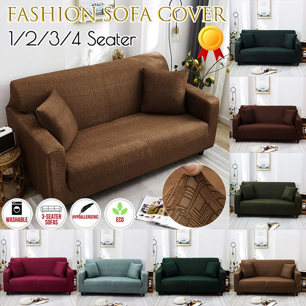 Sofa Covers Spandex Slipcovers Sectional Stretch Sofa Cover For 1/2/3/4 Seater 