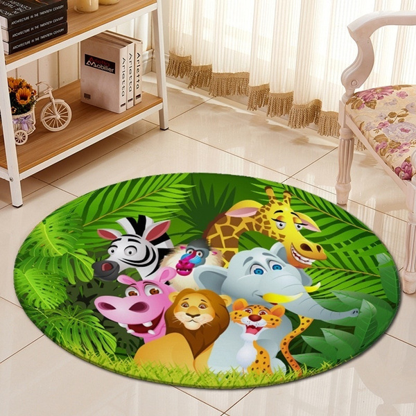 Area Rug Baby Crawling Rugs Mats Kids, Large Round Area Rugs