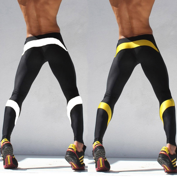 Mens Training Sport Leggings Gym Crossfit Compression Pants