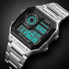 Steel, squarefacemenswatch, Waterproof Watch, fashion watches
