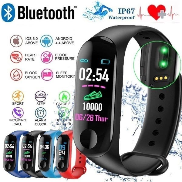 M3 Smart Bracelet Smart Watch Heart Rate Monitor Fitness Tracker with Watch  Band 