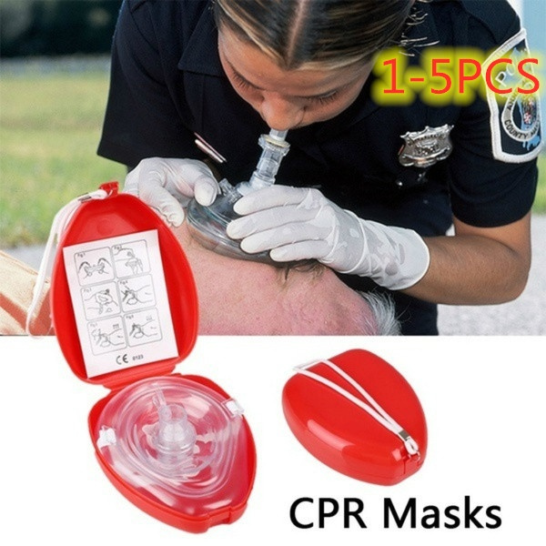 15PCS Professional First Aid Masks CPR Breathing Resuscitator Oneway