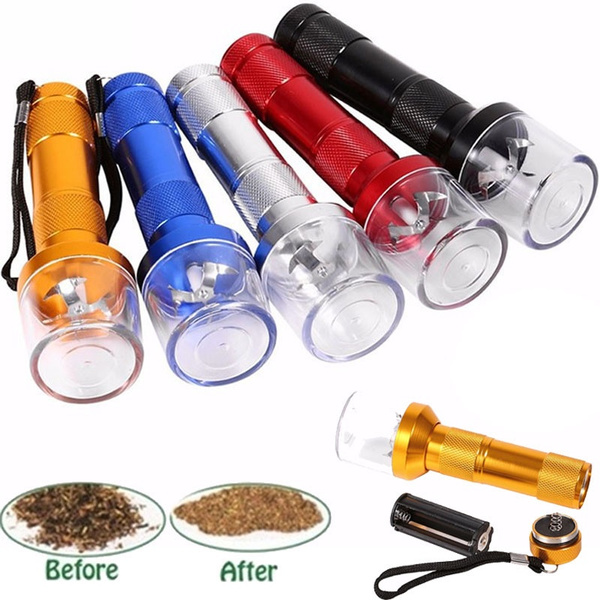 1PC Electric Tobacco Grinders Metal Herb Abrader(Without Battery) Wish