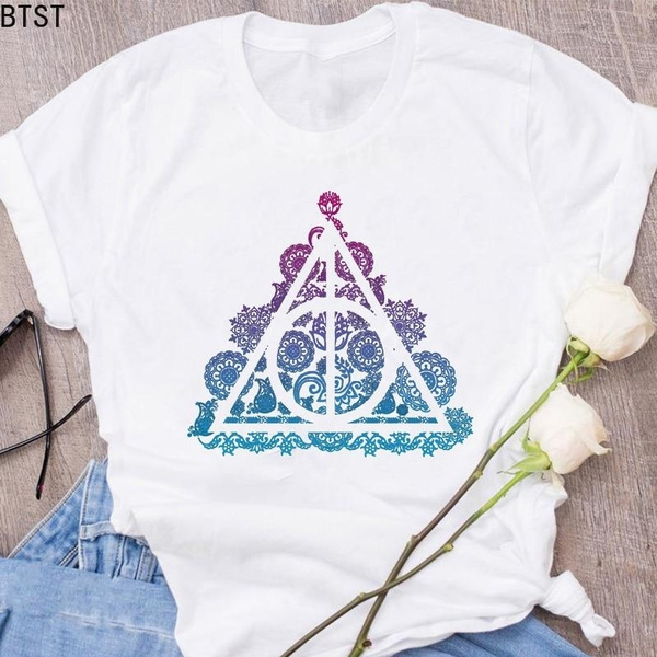 Plus Size 90s Aesthetic Clothes Harry T Shirt Women Style Art Potter Print Cotton Short Wish