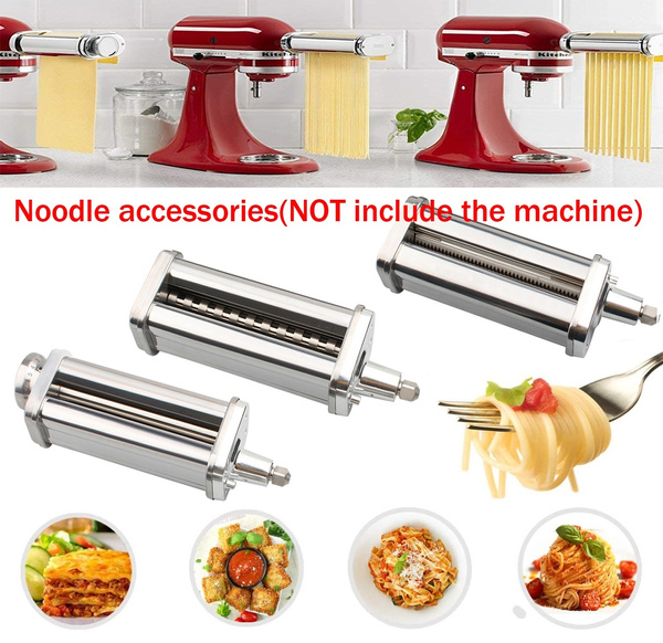 Pasta Roller Cutter Attachment Set Compatible with Kitchen Stand Mixers,  Included Pasta Sheet Roller, Spaghetti Cutter, Fettuccine Cutter Maker  Accessories