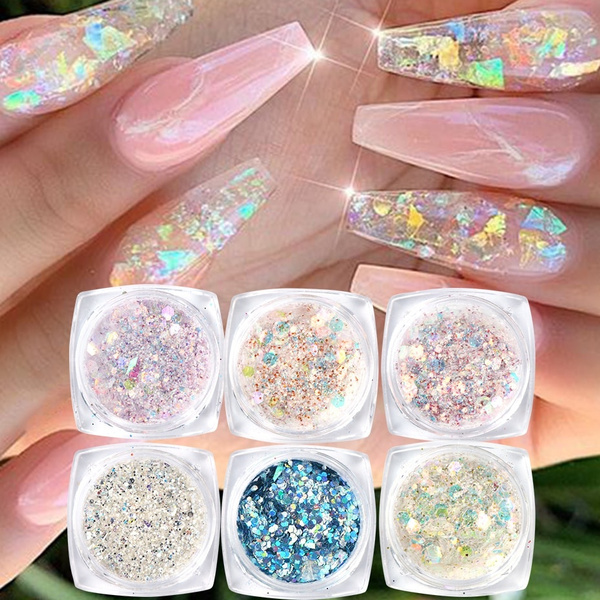 Holographic Powder Set for Nail DIY Manicure