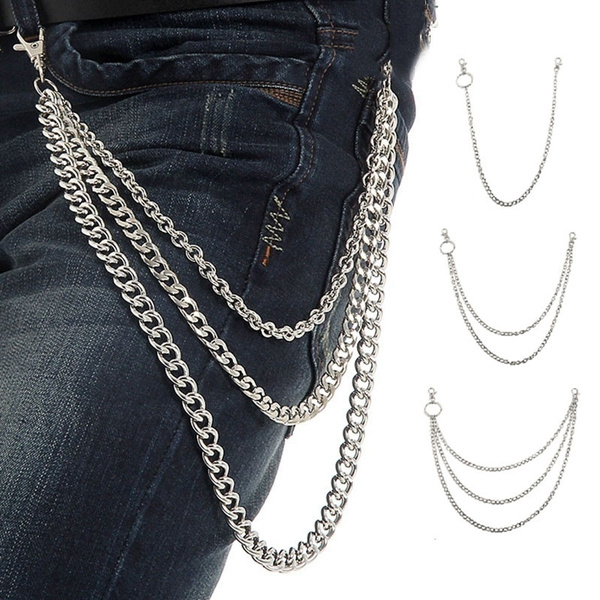 Details about   Wallet Chains Pant Belt Rock Punk Men Motorcycle Sporty Style Silver Color Gifts