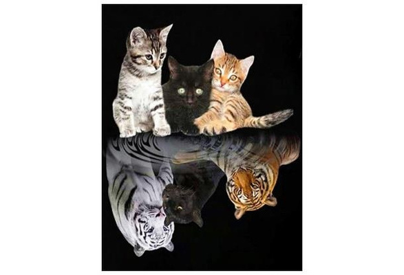 Wholesale cute cat embroidery 5d diamond painting For Dazzling