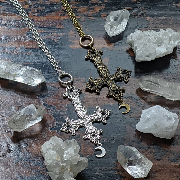 ELFASIO Stainless Steel Inverted Cross Necklace for India | Ubuy
