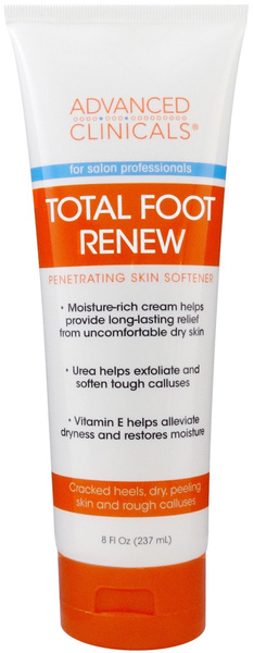 Advanced Clinicals Total Foot Renew Cream- Relief for Dry Itchy