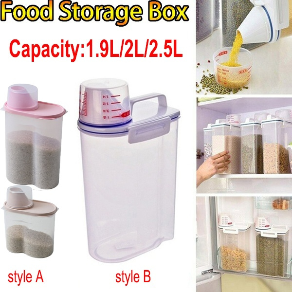 Household Kitchen Sealed Cereal Can, Cereal Storage Box, Moisture