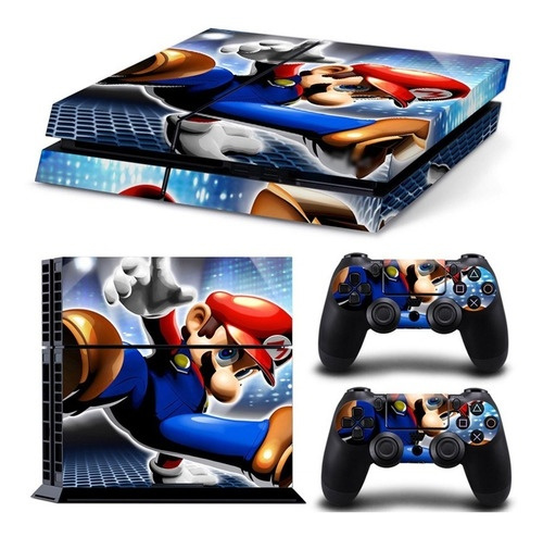 Skin Super Mario Bros Para Ps4 Playstation 4 + 2 Skin Mandos, jogo