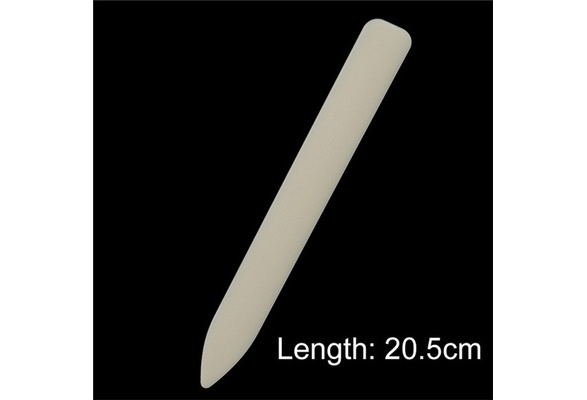 Beige HEALIFTY Bovine Bone Edge Trimmer naturale per Scoring Folding carta in pelle fai da te artigianato 