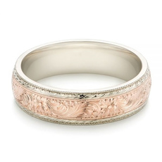 Sterling, Flowers, Rose Gold Ring, 925 silver rings