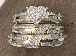 Corazón, wedding ring, gold, sterling silver