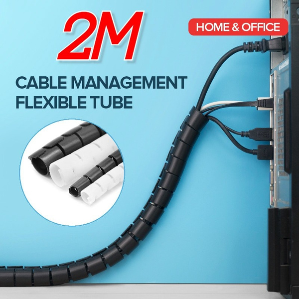 2M 28/10/8mm Flexible Spiral Cable Wire Protector Cable Organizer Computer TV  Cord Protective Tube Organizer Management Tools - AliExpress