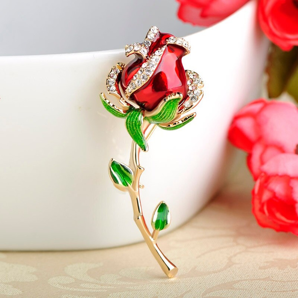 Rose sale flower brooch