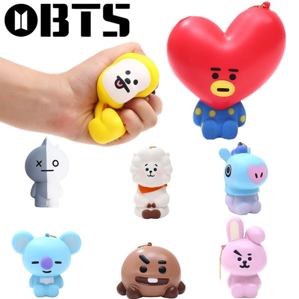 Stress Relief Squeeze Toys Bangtan Boys Bt21toys Pu Squishy Doll Can Pinch Rebound Squeeze Slow Rising Soft Lovely Toys Gift Wish