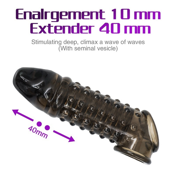 Reusable Condoms Male Penis Enlargement Sleeve Thick Penis