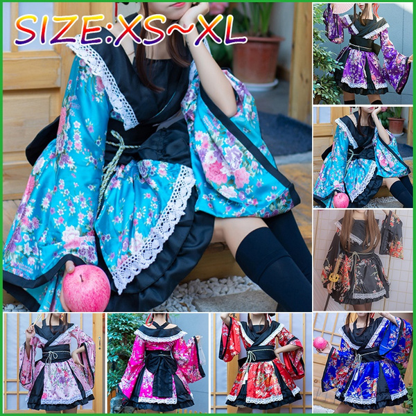 Traditional Japanese Costume Kimono Dress for Women Sakura Yukata Tutu  Japanese Kawaii Girls Anime Cosplay Haori Party Stage | Wish