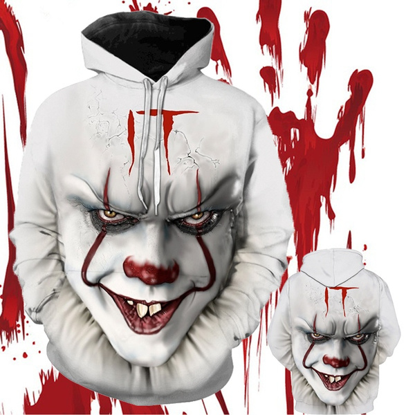 The Creepiest Hooded Sweatshirt Halloween Clown