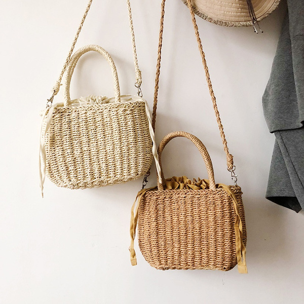 Rattan bag sales fashion