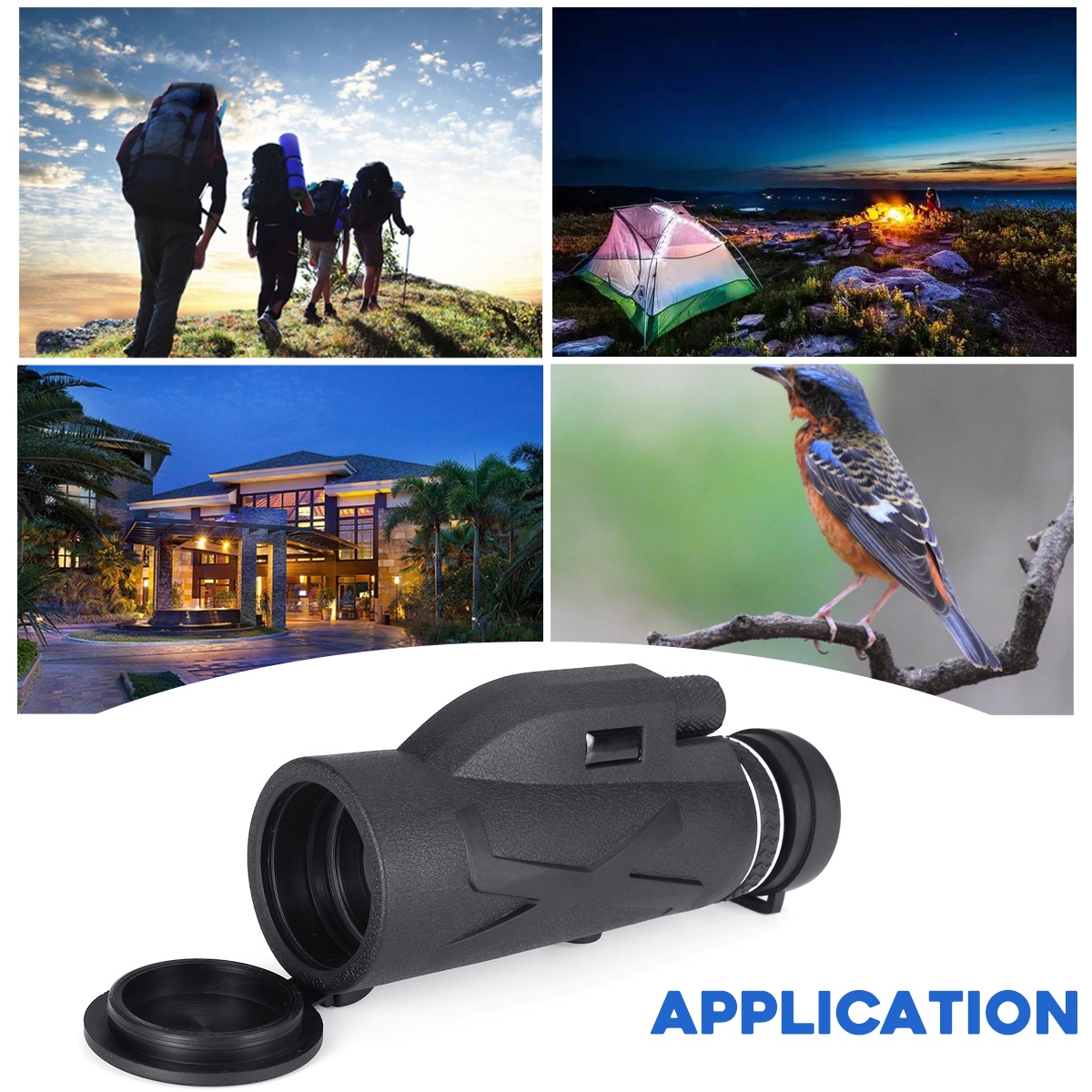 100X Nigh Vision BAK4 Prism HD Zoom Monocular Waterproof Telescope with Tripod For Outdoor Travel Hiking