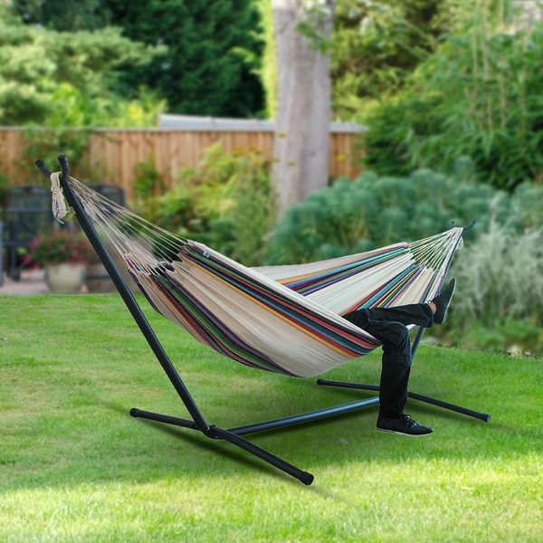 Large Hammock Without Steel Stand for Garden Courtyard Indoors/Without Shelf Double Hammock Hanging Chair