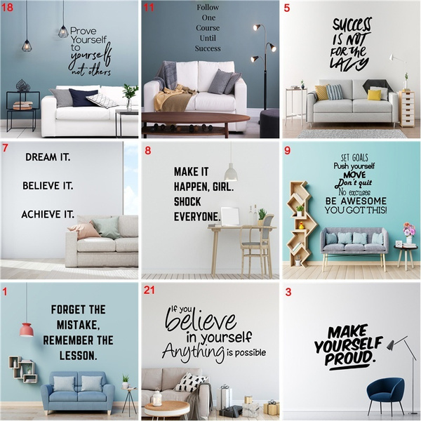 Wish it.Dream it.Do it office Decal Living room study Vinyl Wall Art Sticker Home decor Quote Mural bedroom 