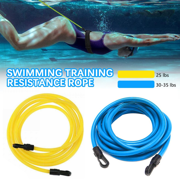 Swim Training Leash,2020 New Bungee Swim Cords Resistance Bands Swim Tether Stationary Swimming Swim Harness Static Swimming Belt 6mmx10mmx4m GAMURRY Swim Training Belts