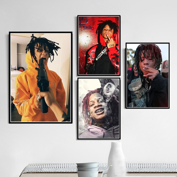 Rapper Singer Juice Wrld Paintings Posters Wall Art Canvas Print