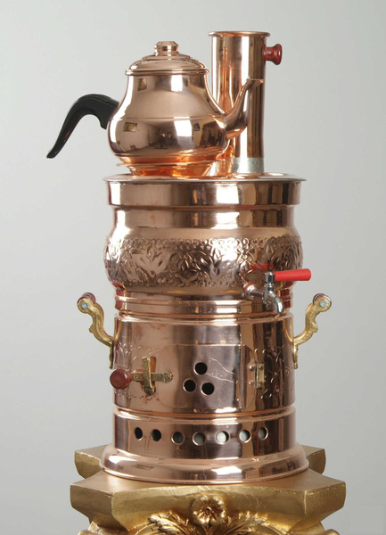 Copper Handmade Wood/Coal Samovar Camp Stove Tea Kettle 5L Water Heater