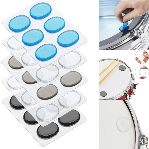 6 Pcs/set Drum Silent Dampeners Gel Pads Silicone Snare Drum Mute