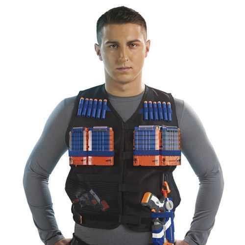 Combat Vest Jacket for Nerf N-Strike Elite Team Storage Pockets Black Targets 